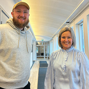 Rasmus Åkesson och Ulrika Hallensjö, traineeprogrammet.