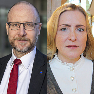 Magnus Gyllestad, stadsdirektör och Regina Kevius, tillförordnad samhällsbyggnadsdirektör. 