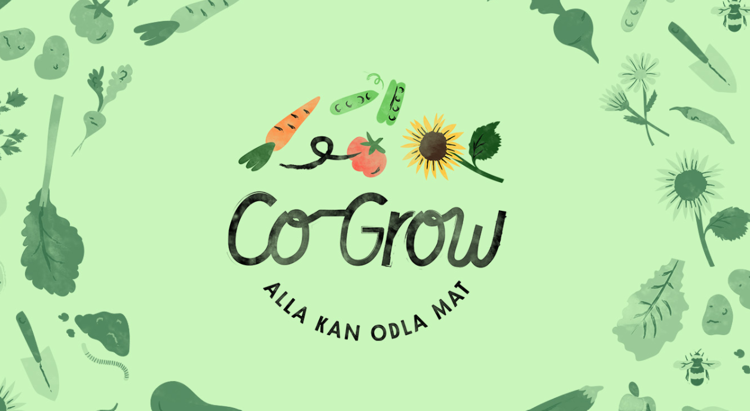 Text Co-grow, alla kan odla mat.